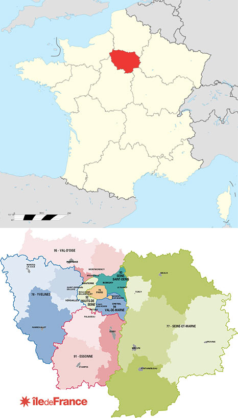 carte ile de france