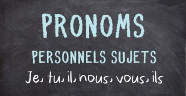 Pronoms personnels sujets
