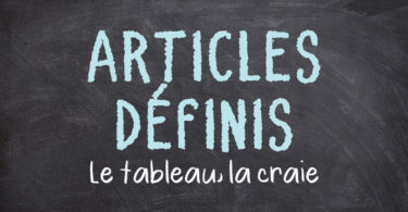 Articles définis