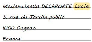 Carte postale DELF A1