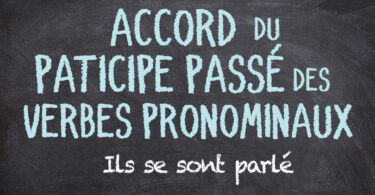 Accord du participe passé des verbes pronominaux